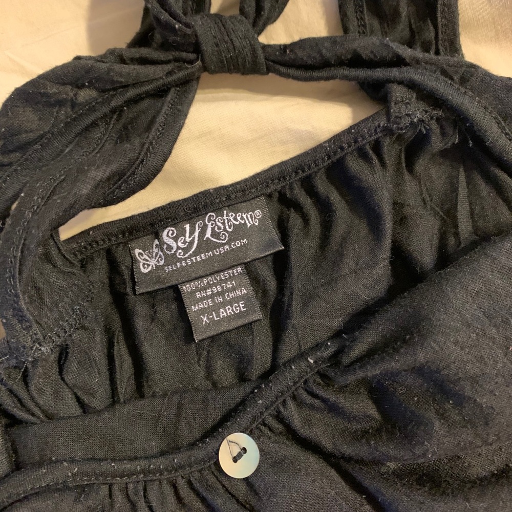 Black Button Racerback Tank - Picture 3 of 3